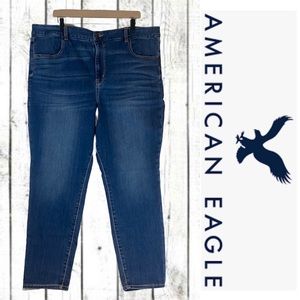 AMERICAN EAGLE Women’s Size 22 Denim Jeans Curvy High Rise Jegging Fit Stretch